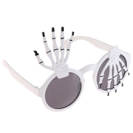 Carnival glasses "hands", white color