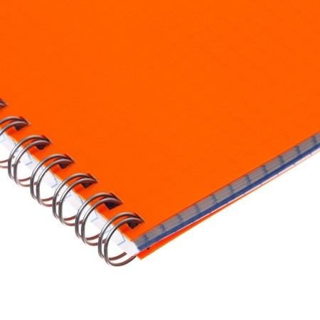 Notebook on the crest A5 96 sheets in the Calligrata cell orange, plastic cover, offset block-2