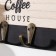 Decorative wood hooks "Coffee house with kettle" 3.5x20x12 cm