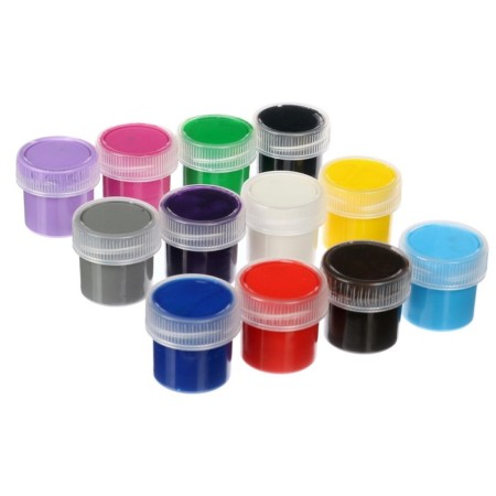 Finger paints 12 colors Calligrata, 20 ml, for children from 1 year old-2