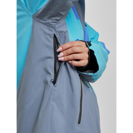 Ski jacket women's winter, size 60, blue color-5