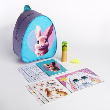 Gift set for a girl with a backpack "Bunny"-1