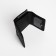 Women's wallet on the button, black color
