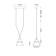 Suspension lamp Maytoni P063PL-01B, GU10, 1x40 W, 230x147x1497 mm, black