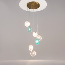 Suspension lamp Maytoni Mod254PL-07BS, G4, 7x28 W, 3210 mm, brass