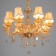 Palermo chandelier 8he14 25W cognac 72x72x60-90 cm Bayerlux