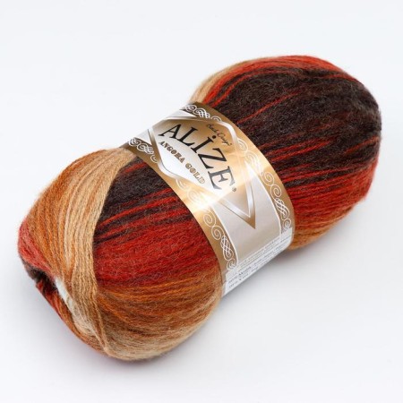 Yarn "Angora Gold Batik" 20% wool, 80% acrylic 550m/100g (2626)-1