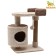 Complex for cats with a claw, 63 x 41 x 76 cm, fluffy fur, jute, brown