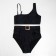 Swimsuit female separate minku with a strap black color, size 44