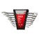A set of keys of combined Matrix 15408, 6 - 19 mm, CRV, matte chromium, 8 pcs.