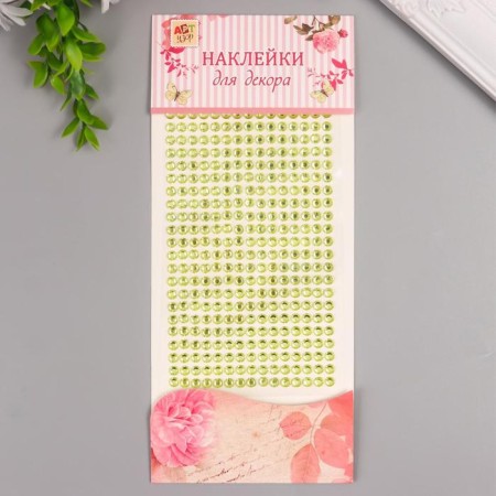 Sticker of rhinestones plastic "Crystals" mix 22x9.5 cm-6