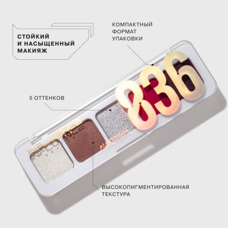 Palette Shadows Mini Influence Beauty Color Algorithm, tone 05, 5 g-3