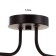 Adele chandelier 2x40W E27 Black/gold 45x12x25cm