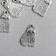 Decor Metal for creativity "Cat, tail with a ring" silver 5182 2.1x1.3 cm