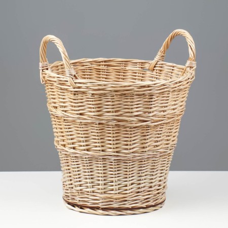 Basket "Gardener", bottom plywood: 20 × 20, top: 30 × 30, h = 25/33 cm, manual weaving, willow-1