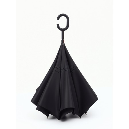 Umbrella - on the contrary, "monoton", mechanical, 8 spokes, r = 53/61 cm, black color