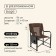 Tourist chair Maclay, table with a cup holder, 63x47x94 cm, brown color