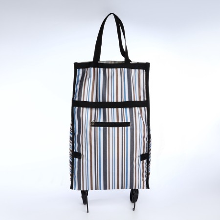 Folding bag on Velcro, 2 wheels, colorful color-2