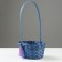 Wicker basket, d19 x 9 x 32 cm, blue, bamboo