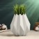 Kashpo - Vase "Triangles" 13x13x14cm, white