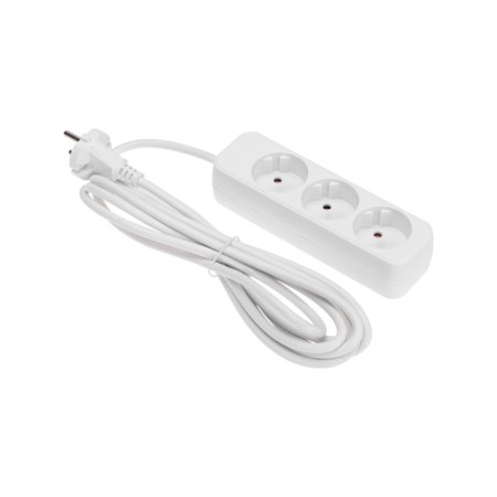 Extension cord Standard 3 nests, 3m, 2x1.0mm², b/s, white rexant-1