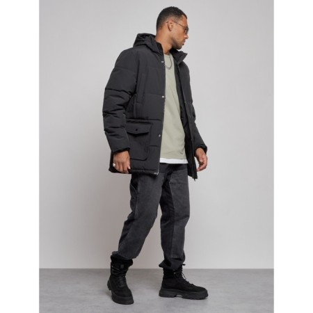 Extensive male winter park, size 58, black color-2