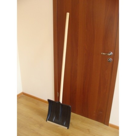 Plastic shovel, bucket 32 ​​× 35.8 cm, wooden stalk-1