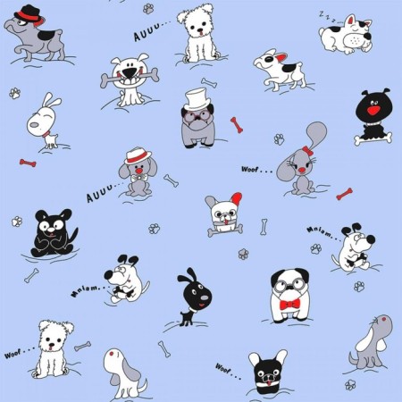 Wallpaper Paper duplex "Dogs" C6-D693-01, 0.53x10.05m