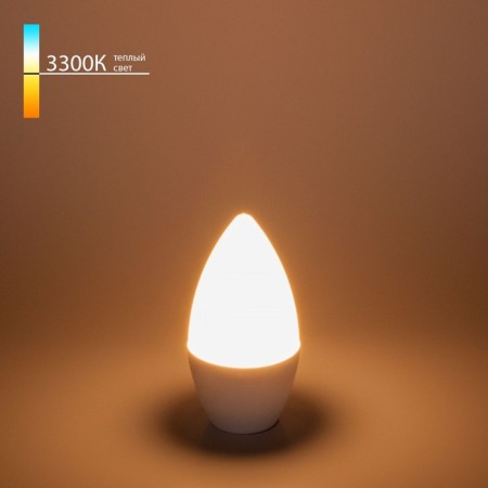 Candle LED lamp C37 Elektrostandard, 37x37x98 mm, 6W, E14, 520LM, 3300K