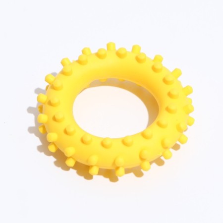 Toy "Ring with spikes No. 1", 5.6 cm, yellow