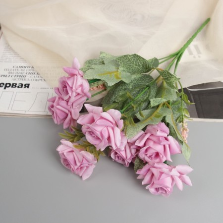 Bouquet "Rosa Lady with large leaves" 26 cm, mix