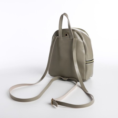 Open-ryukzak-mini made of artificial leather with lightning, the color is gray-2