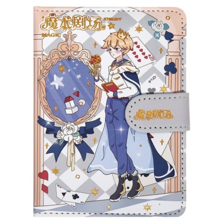 Gift notebook, A6, 132 sheets, color block, with a stream on a magnet, PVC cover, "anime", mix-4