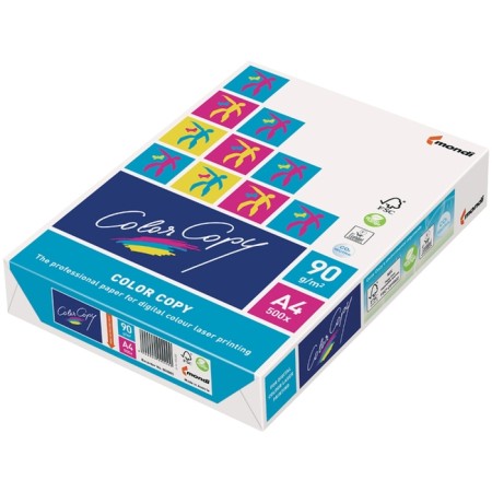 A4 500 L, Color Copy, 90g/m2, Whiteness 160% CIE, class A ++
