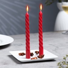 A set of candles of twisted, 1.5x 15 cm, 2 pieces, lavender aroma
