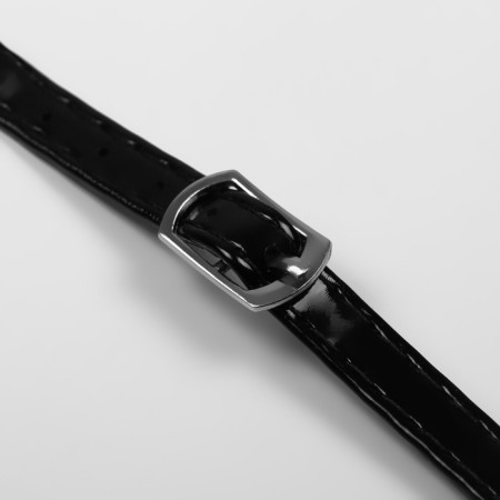 Shoe strap, artificial leather, 58 cm, 8 mm, 2 pcs, black color-4