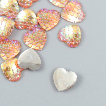 Decor for creativity Plastic "Scales Gold - Heart" 1.2x1.2 cm-1