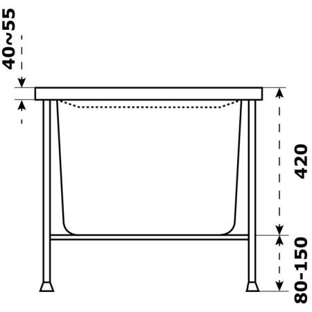 Acrylic bath Azario "Bali" 150x70 cm, white-3
