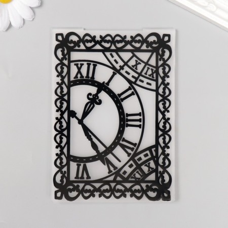 Embosing stencil plastic "Watch" 14.8x10.5 cm