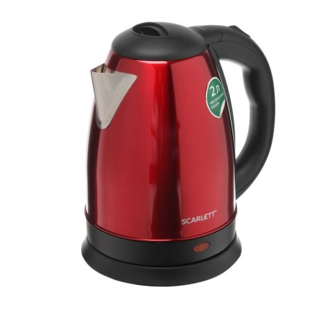 Electric kettle Scarlett SC-EK21S76, metal, 2 l, 1800 watts, red