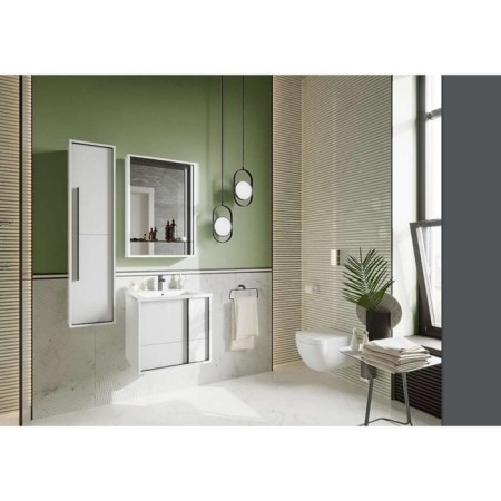 Aquaton Mirror Square "Rivier 60" LED backlight, white matte color-3