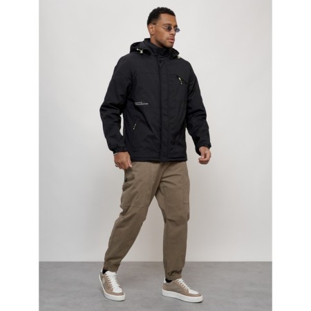 Sports male jacket, size 48, black color-2