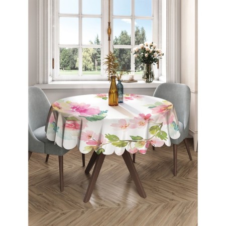 The tablecloth “flowers quickly curl”, round, Saten, d = 150 cm on the table-2