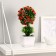 Bonsai in a pot "A tree with roses in bushes" 7x21 cm, mix