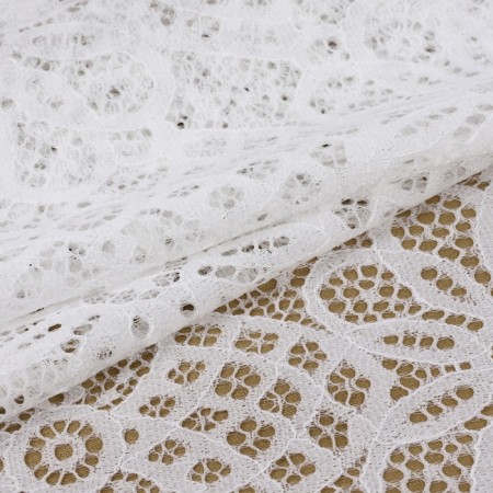 Lace elastic fabric, 240 mm × 2.7 ± 0.5 m, white color-1