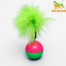 Toy-Nevale for cats with fluff, mix of flowers