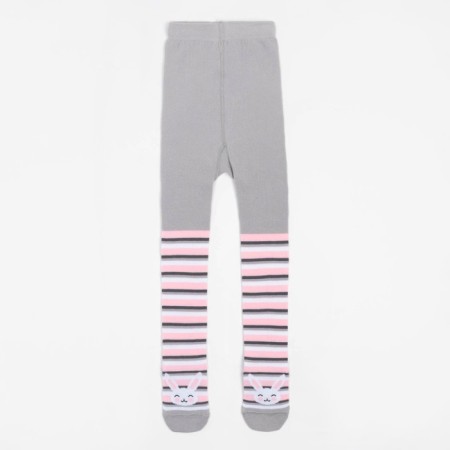 Pantyhose children's kaftan "hare" 104-110 cm, gray/pink-1