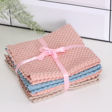 A set of napkins made of microfiber shares "Bow", 30 × 30 cm, 5 pcs, color mix