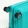 Small suitcase 20 "On a zipper, code lock, 4 wheels, turquoise color