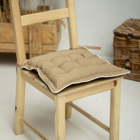 Pillow for chair "Ibiza", size 40x40 cm, mustard color